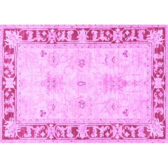 Ahgly Company Indoor Rectangle Persian Purple Traditional Area Rugs, 6' x 9'