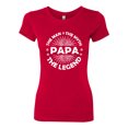 thumbnail image 2 of Wild Bobby, Papa Man Myth Legend Funny Dad Uncle Papa Granpa Dad Gift, Father's Day, Women Slim Fit Junior Tee, Red, XX-Large, 2 of 4