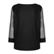 thumbnail image 5 of Pntutb Blusa de manga larga con cuello en V y estampado de malla para mujer Pntutb Pntutb-5432, 5 of 8