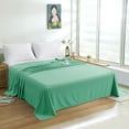 thumbnail image 5 of Flxxie 1800 Count Soft Brushed Microfiber Flat Sheet, Shrinkage, Fade Resistant Bedding Top Sheet, Easy Care, Sea Green, King, 102"x105" with 4" hem, 5 of 6