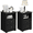 Black, variant on Yaheetech Nightstands with 2 Drawers & Open Shelf, Wooden Bedside Tables for Bedroom,Set of 2, Black