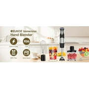 Immersion Blender, 1100W Electric Mixer Handheld, 5-in-1 Stick Blender with Chopper, Blender for Kitchen with 600ml Beaker