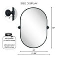 thumbnail image 6 of TEHOME Black Oval Bathroom Mirror, 20x30 inches, Pill Shaped, Tilting, 6 of 6