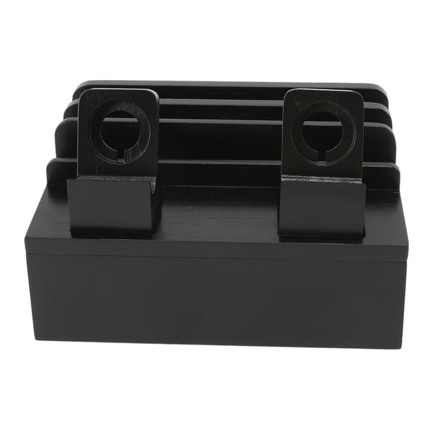 Bamboo Wood Charging Station, Charging Station Rack 5 Ports Magnetic Design Save Space Decorative Eco Friendly For Office For Dorm ANGGREK Negro