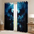thumbnail image 2 of Feelyou Gothic Western Dragon Curtains Pack of 2 (42x84 Each) for Men Boys, Castle Animal Curtains Blackout, Black Blue, 2 of 6