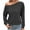 Black, variant on Oalirro Polyester Long Sleeve Tee Shirts for Women Solid V Neck Women Dressy Blouses Tops Casual Long Sleeve