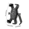 thumbnail image 3 of Bike Phone Mount Rearview Mirror Style - 4 to 6.5 Inch Smartphone Holder 360° Rotation Shockproof ABS Plastic Non-Slip Clamp for Bicycle Motorcycle Scooter 1 Rack 2 Accessories, 3 of 6