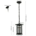 thumbnail image 3 of SAFAVIEH Osprey Edison Tungsten Black Metal Pendant Light with Shade, 3 of 8