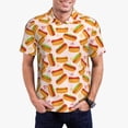 thumbnail image 1 of Balery Hot Dog In Heart Camisa Polo de Hombre con Estampado, de Manga Corta y Tejido Medio, Camisa Tipo Golf Polo-Small, 1 of 6