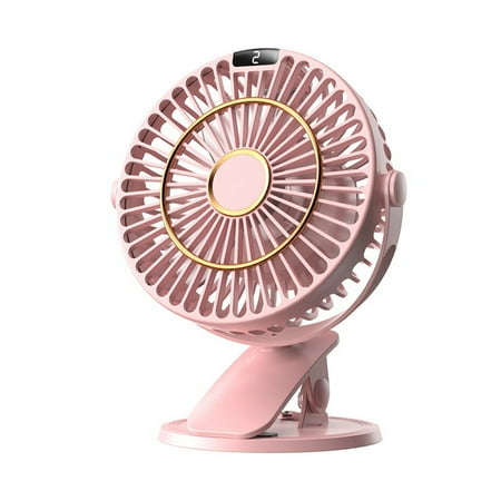 

USB Rechargeable Silent Fan for Office Home Desk Table Outdoor Pink