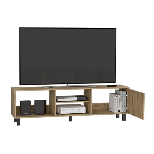 Mesa Para Tv Tunez, Macadamia, Para Televisor Hasta 70 Pulgadas Virtual Muebles