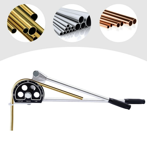 Manual Tube Pipe Bender, 180° Copper Aluminum Tube Plumbing Tools Manual Bench Bending for Copper Aluminum Brass and Thin Stainless Steel Pipes (3/4'', CT-364-12)