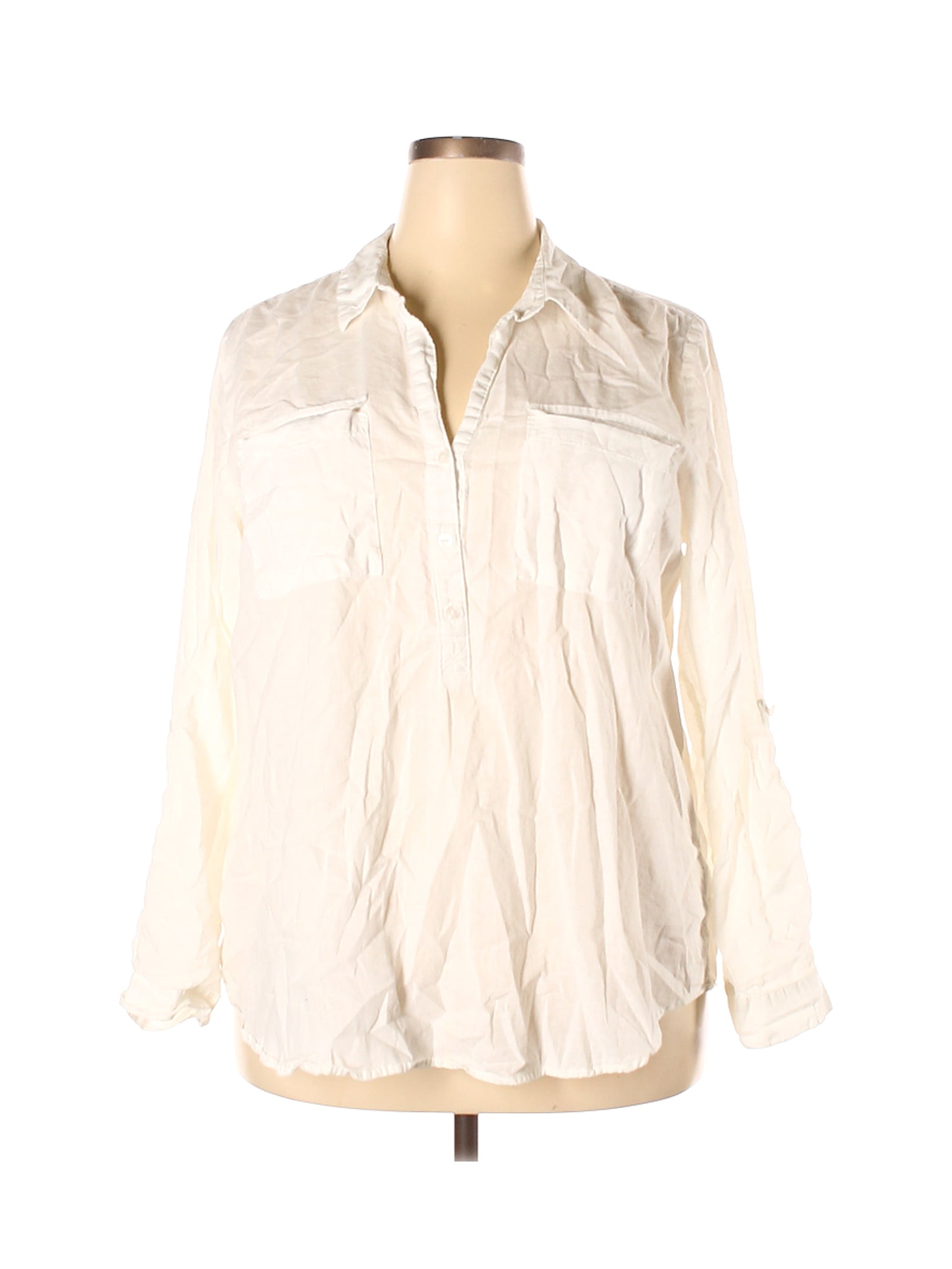 Old Navy - Pre-Owned Old Navy Women's Size XXL Long Sleeve Button-Down ...
