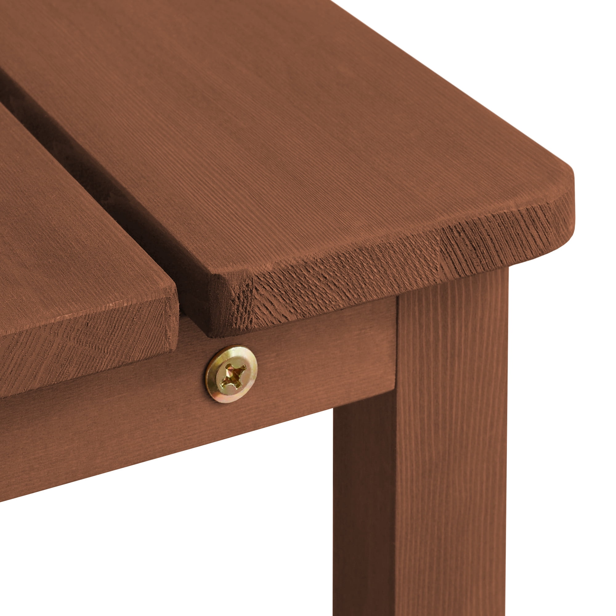 Casafield Adirondack Side Table, Set of Two Cedar Wood End Table with Shelf for Patio, Lawn, and Garden - Espresso