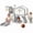 White Gray, variant on Oswerpon 10-in-1 Toddler Slide, Foldable Indoor Outdoor Playset with Climber, Tunnel & Basketball Hoop, Ages 1-3, Blue Gray