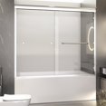 thumbnail image 2 of DEELIGHT Semi-Frameless Double Sliding Tub Door,Bypass Bathtub Shower Chrome, 2 of 5