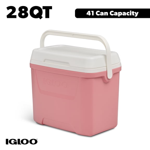 Igloo 28 QT Laguna Ice Chest Cooler, Coral Pink