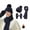 Navy, variant on UJNDER Women's Winter Scarf Set Woolen Hats Scarves Gloves Three Piece White One Size