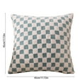 thumbnail image 3 of Throw Pillow Plushs Pillow Country Style Checkered Plush Sofa Cushion Soft Cotton Linen Cushion in Multi-Colors for Sofa,Bedroom,Living Room,Car 17.71x17.71 Inches, 3 of 7