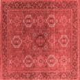 thumbnail image 1 of Ahgly Company Indoor Square Oriental Red Industrial Area Rugs, 7' Square, 1 of 4