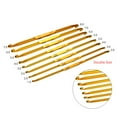 thumbnail image 3 of Raindrops 8Pcs Crochet Hook Set with Golden Ergonomic Grip for Beginners and Intermediates, 3 of 6