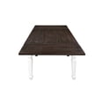 thumbnail image 5 of 115" Dining Table with Leafs, Solid Wood Dining Table Drop Leaf Table, Extension Dinner Table for Kitchen, Dining Room, Brown and White, 5 of 5