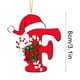 thumbnail image 5 of Colgante de árbol de Navidad de acrílico 2D con letras | Juego de 26 adornos con iniciales del alfabeto para decoración navideña, 5 of 6