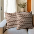 thumbnail image 6 of Vintage Floral Pillow Covers 18x18 Inch Set of 2 Burnt Orange Small Flower Block Print Outdoor Throw Pillows Neutral Pillowcases Rustic Square Cushion Covers for Couch Home Decor, 6 of 7