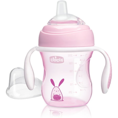 Chicco Soft Silicone Spout Transition Sippy Cup 7oz 4m+ Pink