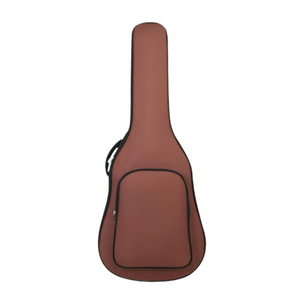 Bolsa para guitarra acústica, funda para guitarra acústica de 40 y 41 pulgadas, suave y ajustable para el hombro. Marrón