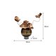 thumbnail image 2 of Florero de cristal de Curry ligero de lujo, flores de simulación de orquídeas y mariposas, mesa de comedor for sala de estar, mesa de centro, adornos decorativos, 2 of 5