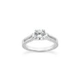 thumbnail image 2 of 7/8ct Princess Cut Channel Set Diamond Ring Set 14K White Gold, 2 of 3