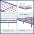 thumbnail image 6 of Novogratz Bushwick Metal Platform Bed Frame with Headboard, Queen, Lavender, 6 of 26