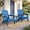 Blue, variant on Adirondack Chair Set of 2, Outdoor Folding All-Weather HDPE Adirondack Chairs with 2 Cup Holders for Patio, Black