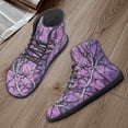 thumbnail image 4 of POLERO Women's Purple Camo Hunting High Tops Tennis Shoes for Ladies PU Leather Non Slip Training Athletic Shoes High Mid Ankle Walking Sneakers Comfort Work Office Hiking Sneaker for Women, 4 of 7