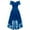 Blue, variant on The Off Shoulder Vintage Dresses for Women's Lace Floral Cocktail Dress Hi-Lo Bridesmaid Formal Party Dress Wedding Guest