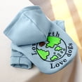 thumbnail image 6 of Dog/Cat Hoodie Two Feet Love Earth - Teddy Bear Style Pet Clothes, Soft Breathable Material, Multiple Sizes Available, 6 of 6