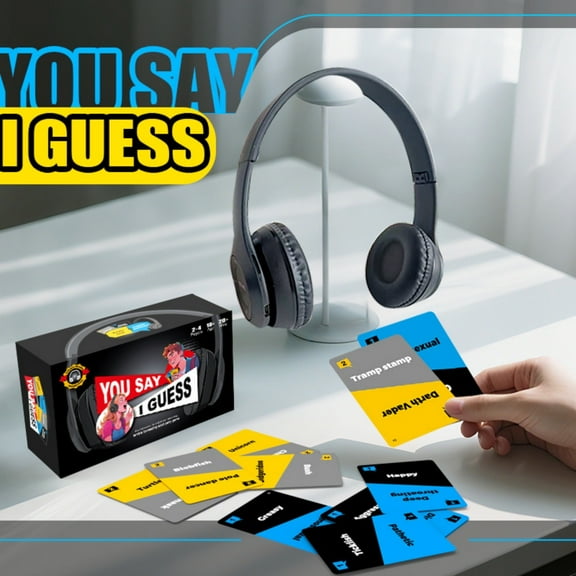 You Say I Guess Headset Party Board Game - Interactive Guess Game With Headset, Fun Group Game For Parties, Family Gatherings, Game Nights - For , Teens, S
