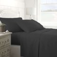 thumbnail image 2 of Merit Linens Modern Luxury Soft 4 Piece Deep Pocket Bed Sheet Set - Twin XL - Black, 2 of 2