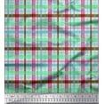 thumbnail image 1 of Soimoi Viscose Chiffon Fabric Plaid Check Printed Craft Fabric by The Yard 42 Inch Wide, 1 of 3
