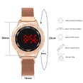 thumbnail image 2 of PVCS Montre Mode pour Femmes Horloge Acier Inoxydable Décontractée Robe Poignet Cristal Bijoux, 2 of 4