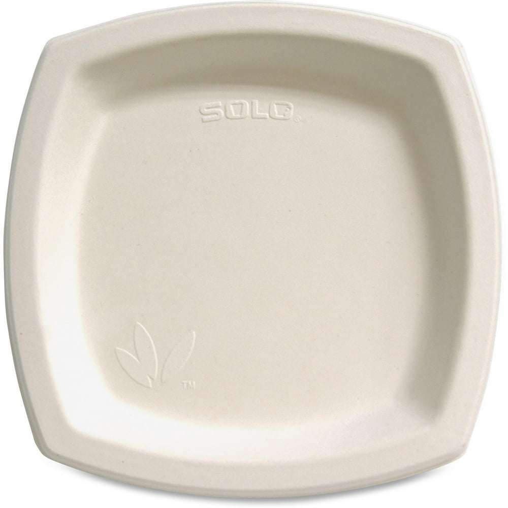 Solo Cup Bare Sugar Cane Plates, Off White, 125 / Pack (Quantity