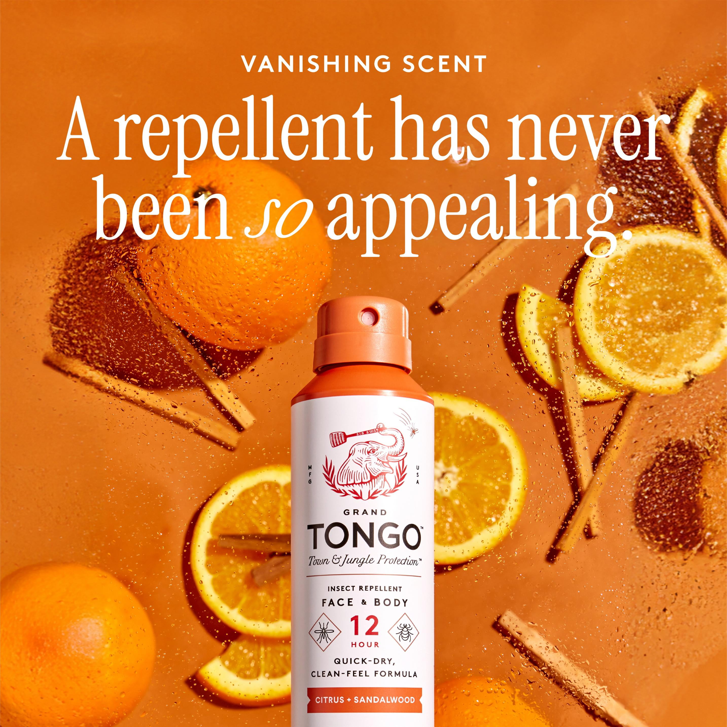 Grand Tongo Insect Repellent Citrus + Sandalwood Bug Continuous Spray 12 Hour Picaridin DEET Alternative Mosquito and Tick Spray