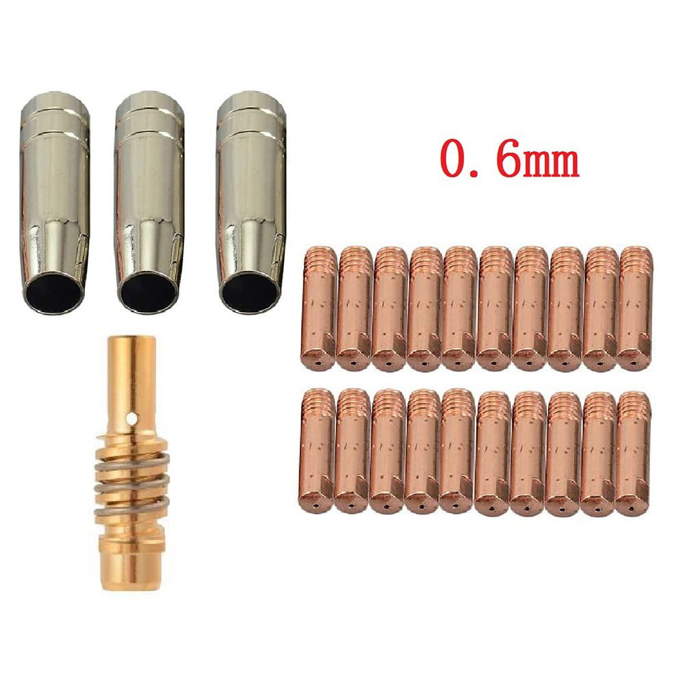 MB15 Gas Shroud Nozzles x 2 Mig contact tips MB15 0.6mm x 10 