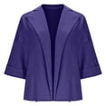 thumbnail image 4 of wdsxpo Jackets for Women Cardigans Lightweight Jacket Casual Long Sleeve Lapel Coat Solid Color Open Front Oversized Jackets, 4 of 6