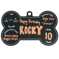 thumbnail image 2 of Dog Birthday Bone Shaped Reusable Chalkboard Sign / 7 1/2" x 12" Black And White Blackboard Photo Prop, 2 of 2