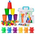 thumbnail image 1 of Counting Bears Bmag con tazas clasificadoras, juegos de aprendizaje de matemáticas, 1 of 7