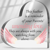 Sympathy Gifts - Memorial Gifts for Loss of Loved One, In Memory of Father Mother Plaque, Funeral Remembrance Decor Ornament Sign, Bereavement Condolences Grief Gifts for Loss of Parents
