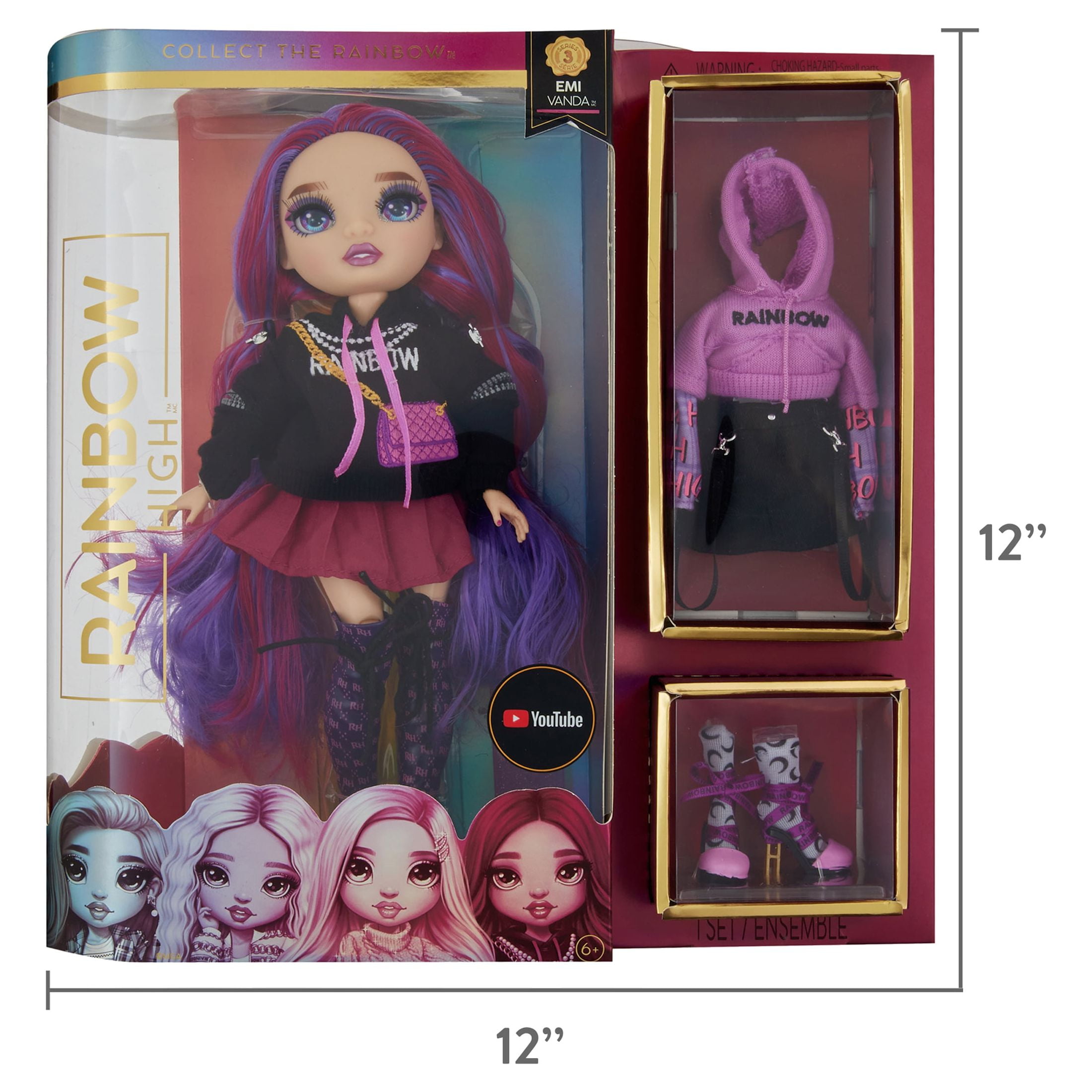 Rainbow High Emi Vanda Orchid Fashion Doll Playset, 9 Pieces
