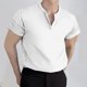 thumbnail image 1 of pstuiky Camisas casuales de manga corta para hombre, Blusa deportiva informal de manga corta con cuello alto para hombre ropa de hombre xxl, 1 of 6